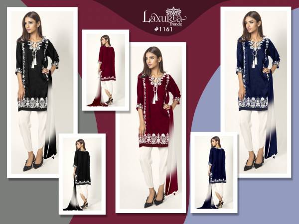 Laxuria Trendz 1161 Latest Georgette Wear Top With Bottom And Dupatta Collection
